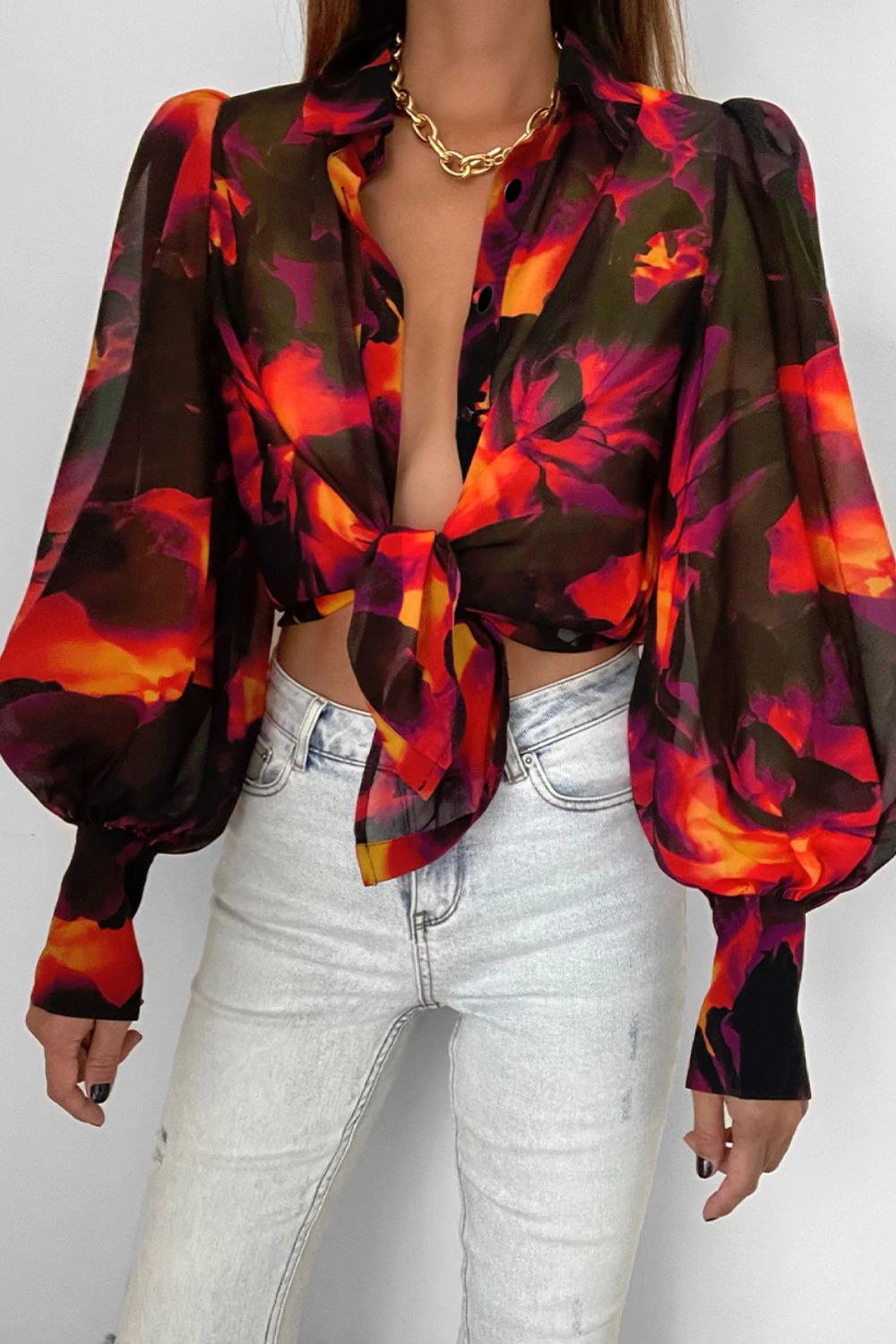 Double Take Flower Shirt