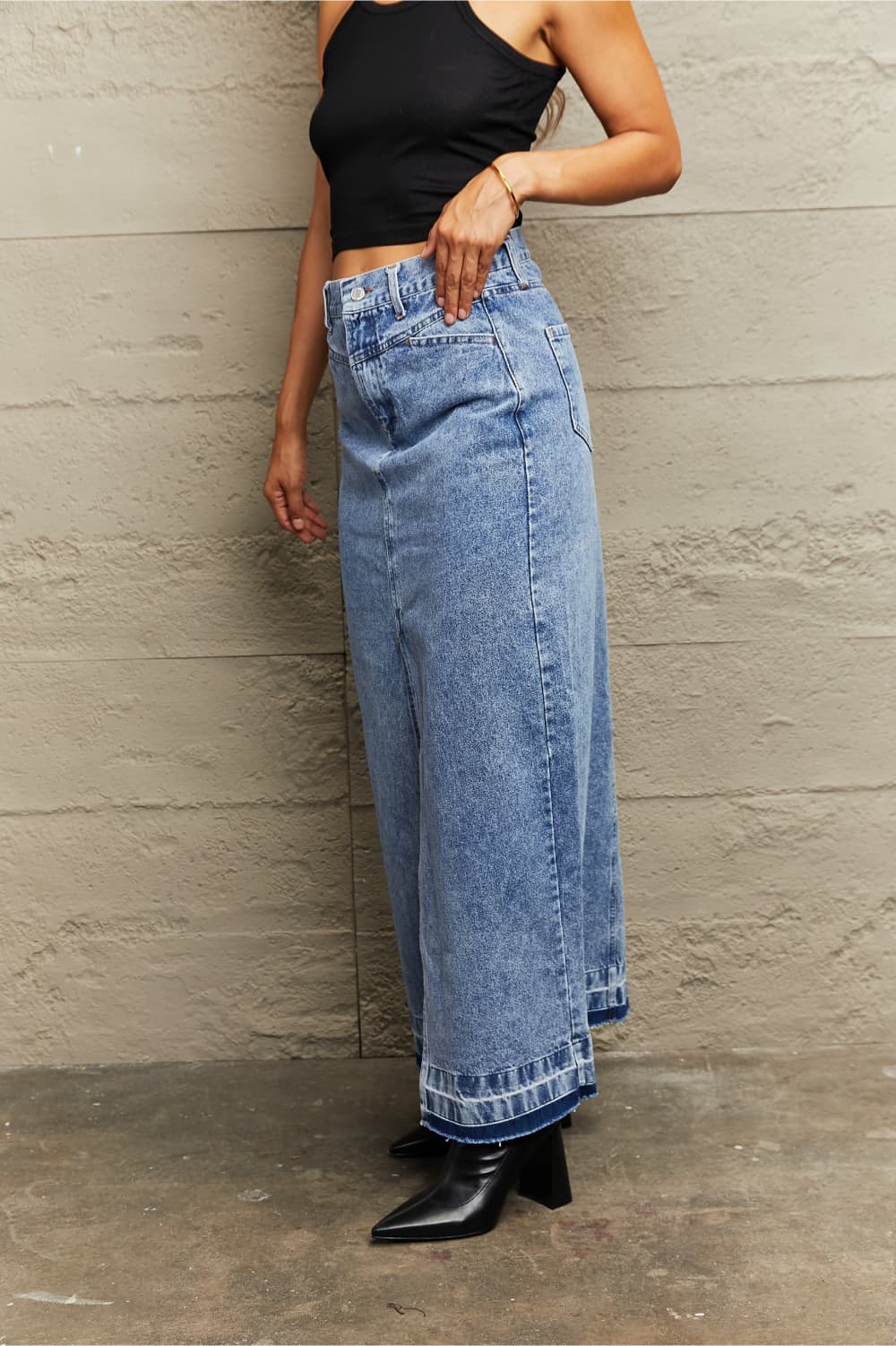 Pitra Maxi Denim Skirt