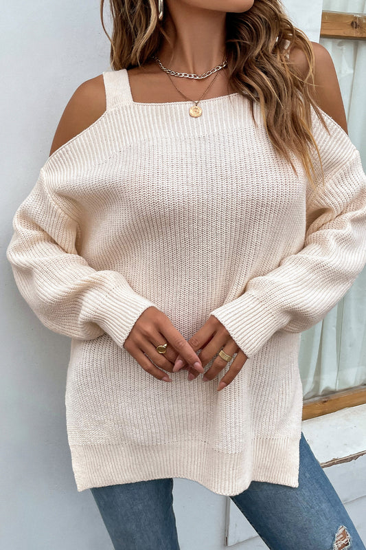 Cold Shoulder Sweater Top