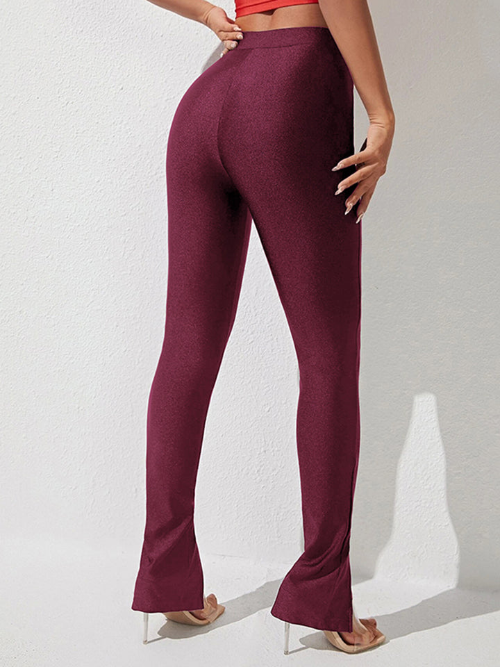 Treat Me Nice High Waist Slit Pants