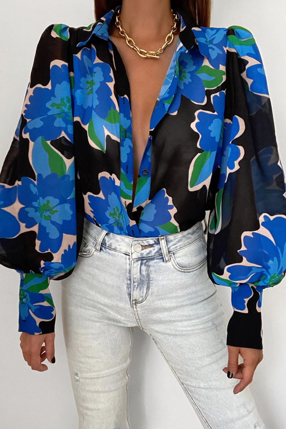 Double Take Flower Shirt