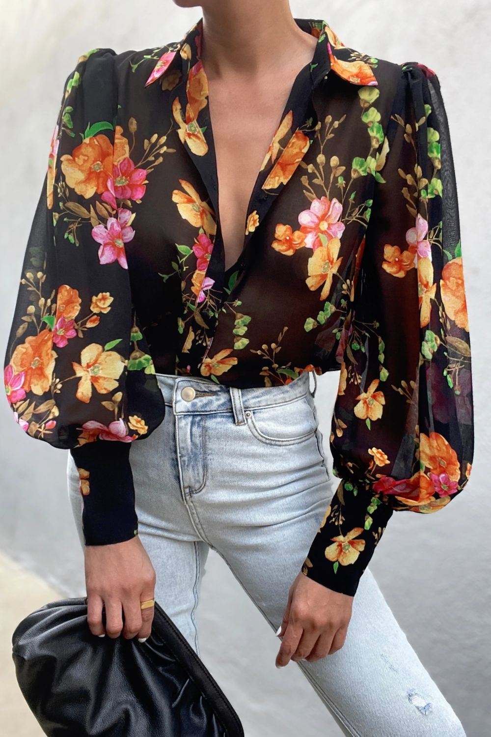 Double Take Flower Shirt