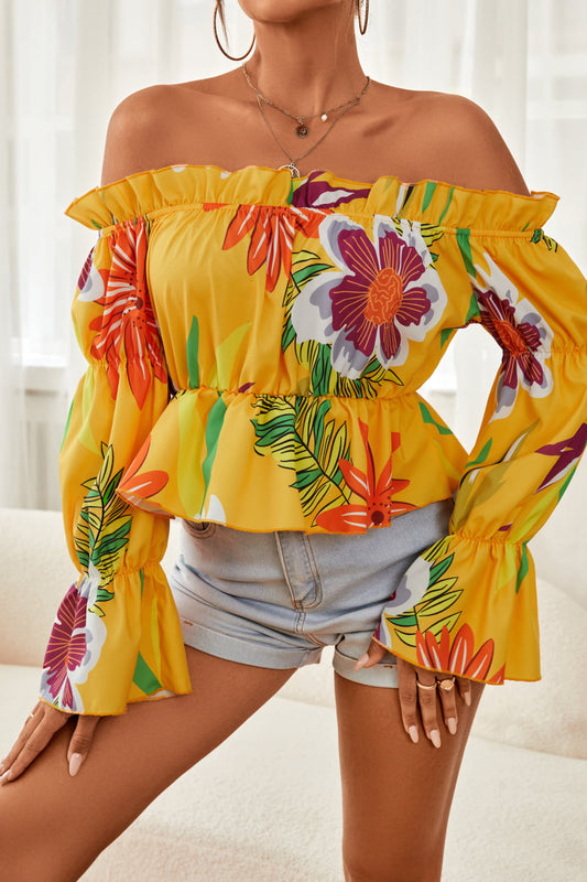 Some Beach Peplum Blouse