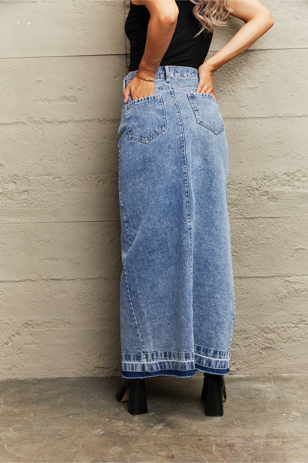 Pitra Maxi Denim Skirt