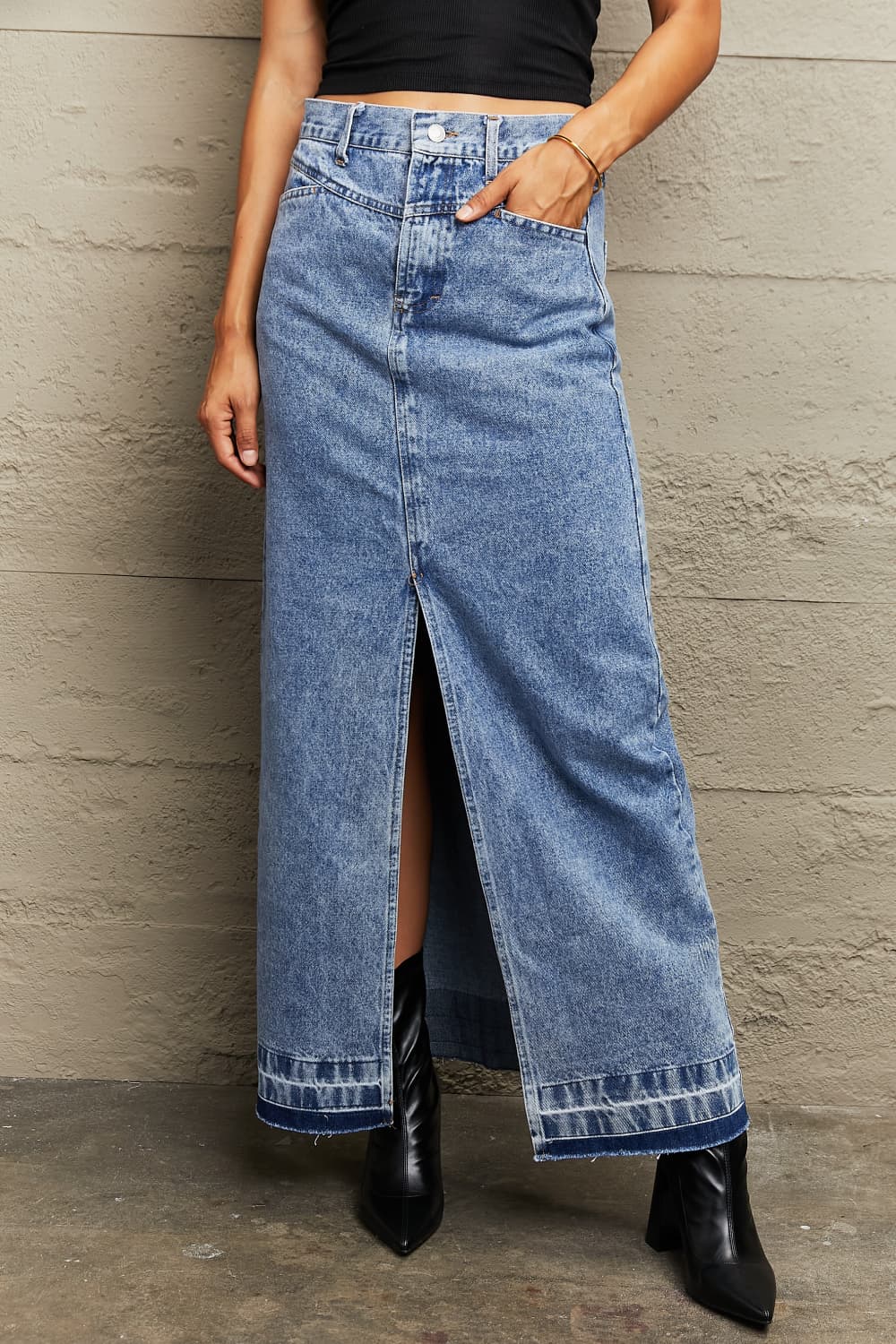 Pitra Maxi Denim Skirt